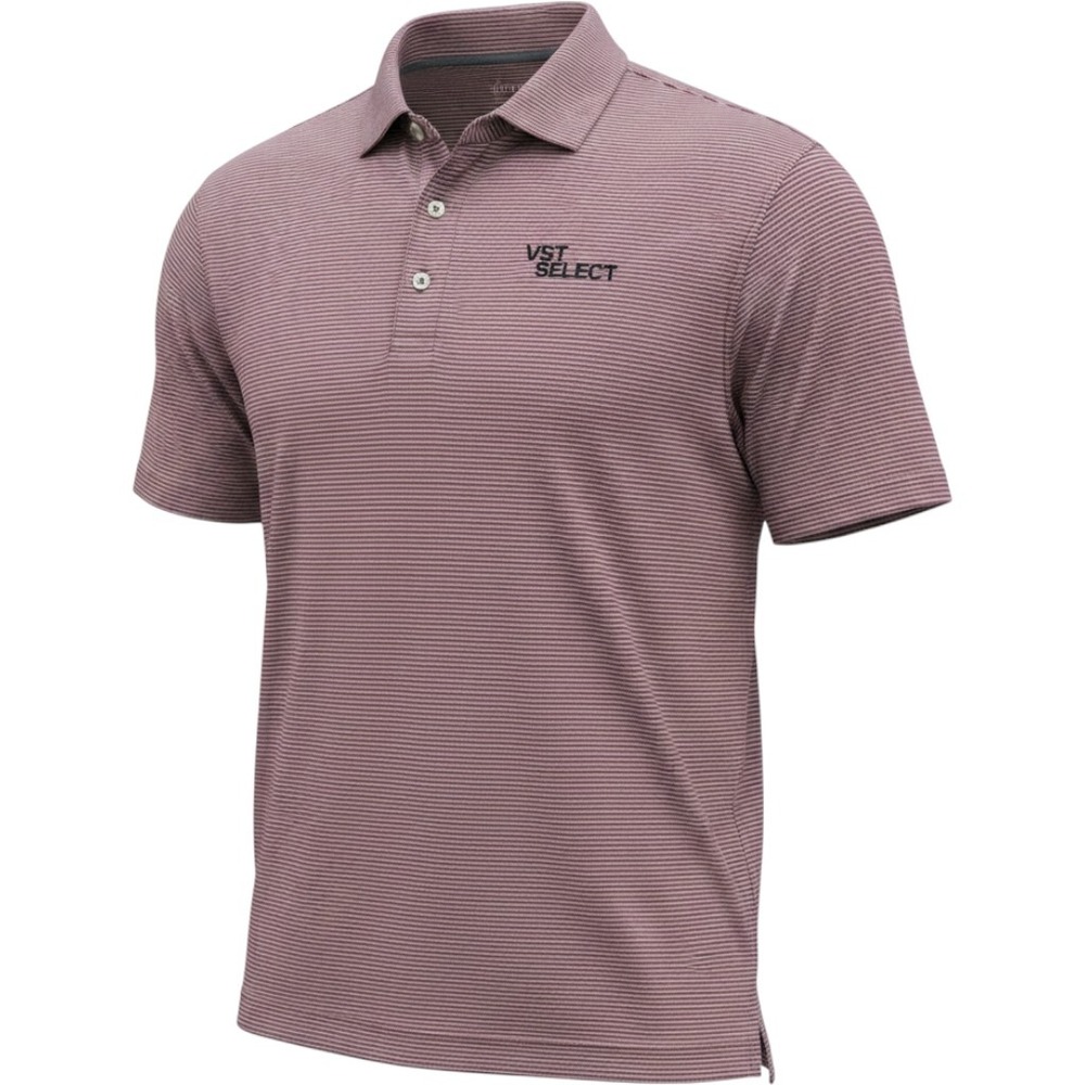 Johnnie-O Performance Polo Shirt Navy & Pink Stripe Golf Shirt Men's Size M